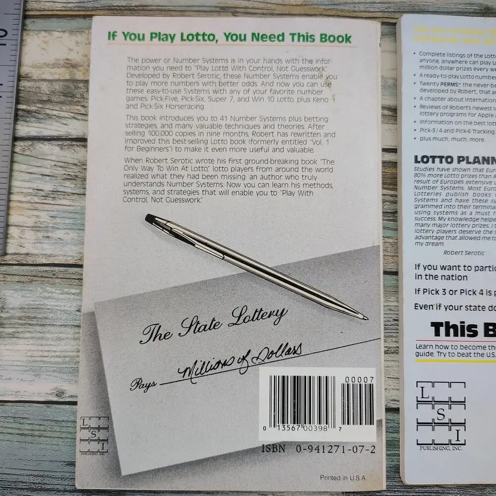 Vintage Book lotto planner